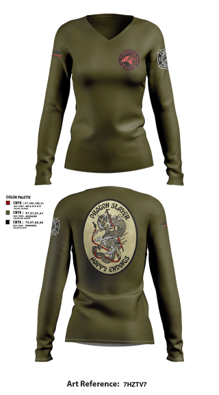 Womens Long Sleeve Vneck Shirt, Marine Wing Support Squadron 473, Marines, Teamtime, Team time, sublimation, custom sports apparel, team uniforms, spirit wear, spiritwear, sports uniforms, custom shirts, team store, custom team store, fundraiser sports, apparel fundraiser