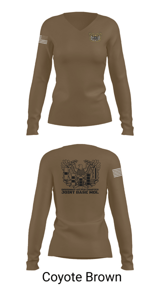 Womens Long Sleeve Vneck Shirt, Doughboy Silver Chapter, National Guard, Teamtime, Team time, sublimation, custom sports apparel, team uniforms, spirit wear, spiritwear, sports uniforms, custom shirts, team store, custom team store, fundraiser sports, apparel fundraiser