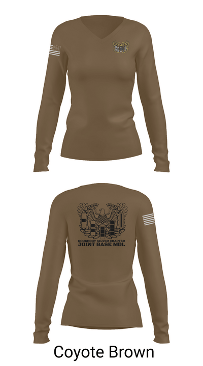 Doughboy Silver Chapter 49538479 Women's Long Sleeve V-neck Shirt - 16