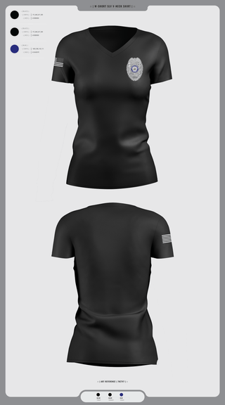Womens Short Sleeve Vneck Shirt, Dexter Pd, Police, Teamtime, Team time, sublimation, custom sports apparel, team uniforms, spirit wear, spiritwear, sports uniforms, custom shirts, team store, custom team store, fundraiser sports, apparel fundraiser