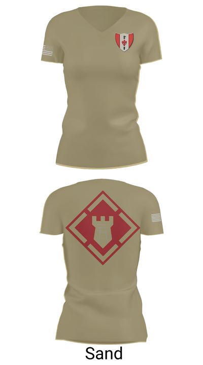 46th Engineer Battalion 60900947 Women's Short Sleeve V-neck Shirt - 88