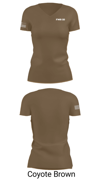 Women's Short Sleeve Vneck Shirt, FMS 10, National Guard, Teamtime, Team time, sublimation, custom sports apparel, team uniforms, spirit wear, spiritwear, sports uniforms, custom shirts, team store, custom team store, fundraiser sports, apparel fundraiser