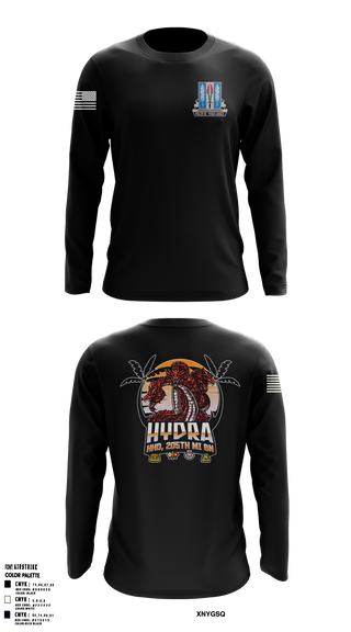 Long Sleeve Performance Shirt, HHD 205th MI BN, Army, Teamtime, Team time, sublimation, custom sports apparel, team uniforms, spirit wear, spiritwear, sports uniforms, custom shirts, team store, custom team store, fundraiser sports, apparel fundraiser