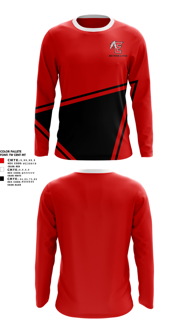 Long Sleeve Performance Shirt, EHS Track & Field, Track & Field, Teamtime, Team time, sublimation, custom sports apparel, team uniforms, spirit wear, spiritwear, sports uniforms, custom shirts, team store, custom team store, fundraiser sports, apparel fundraiser