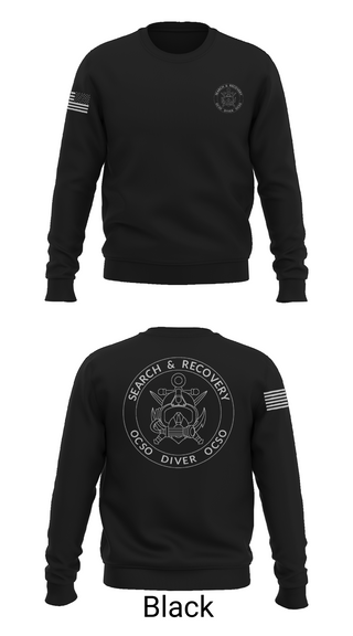 Crew Neck Sweatshirt, Underwater Search & Recovery Team, Police, Teamtime, Team time, sublimation, custom sports apparel, team uniforms, spirit wear, spiritwear, sports uniforms, custom shirts, team store, custom team store, fundraiser sports, apparel fundraiser