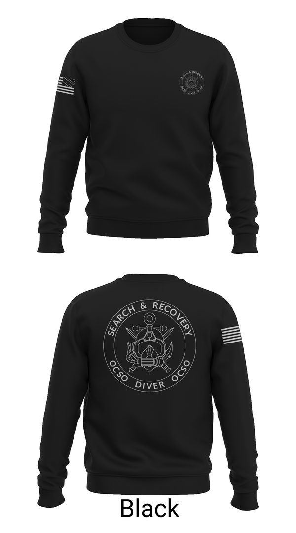 Crew Neck Sweatshirt, Underwater Search & Recovery Team, Police, Teamtime, Team time, sublimation, custom sports apparel, team uniforms, spirit wear, spiritwear, sports uniforms, custom shirts, team store, custom team store, fundraiser sports, apparel fundraiser
