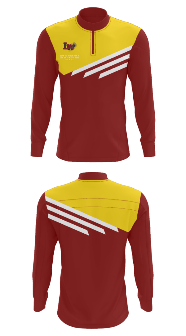Quarter Zip Jacket, Lowpoint-Washburn Junior High School Softball, Softball, Teamtime, Team time, sublimation, custom sports apparel, team uniforms, spirit wear, spiritwear, sports uniforms, custom shirts, team store, custom team store, fundraiser sports, apparel fundraiser
