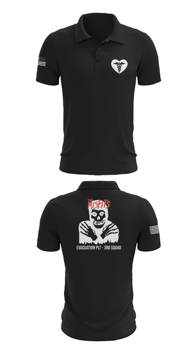 3rd squad 34801732 Short Sleeve Performance Polo - 27
