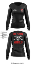Charger Co. / 2-112th Infantry Battalion 37738588 Women's Long Sleeve V-neck Shirt - 36
