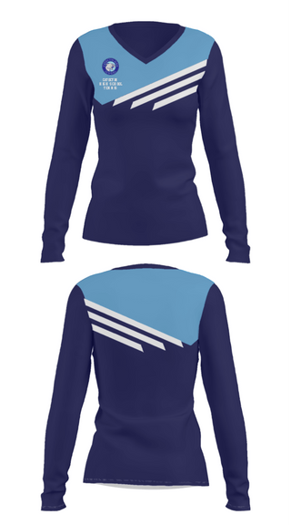 Women's Long Sleeve Vneck Shirt, Catoctin High School Tennis, Tennis, Teamtime, Team time, sublimation, custom sports apparel, team uniforms, spirit wear, spiritwear, sports uniforms, custom shirts, team store, custom team store, fundraiser sports, apparel fundraiser