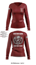 1st Medical Brigade 47127889 Women's Long Sleeve V-neck Shirt - 22