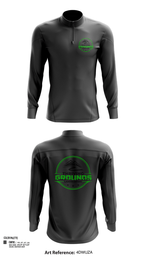 Quarter Zip Jacket, Thriving Grounds Landscaping, , Teamtime, Team time, sublimation, custom sports apparel, team uniforms, spirit wear, spiritwear, sports uniforms, custom shirts, team store, custom team store, fundraiser sports, apparel fundraiser