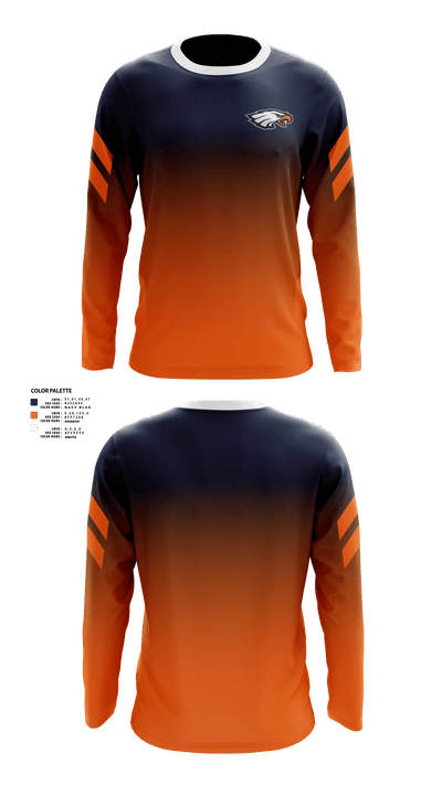 Clarke County High School Basketball 41181396 Long Sleeve Performance Shirt - 1