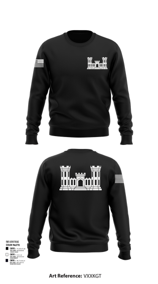 Crew Neck Sweatshirt, 250TH ENGINEERING COMPANY, National Guard, Teamtime, Team time, sublimation, custom sports apparel, team uniforms, spirit wear, spiritwear, sports uniforms, custom shirts, team store, custom team store, fundraiser sports, apparel fundraiser