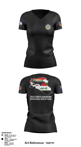Womens Short Sleeve Vneck Shirt, 44th ICBT, National Guard, Teamtime, Team time, sublimation, custom sports apparel, team uniforms, spirit wear, spiritwear, sports uniforms, custom shirts, team store, custom team store, fundraiser sports, apparel fundraiser