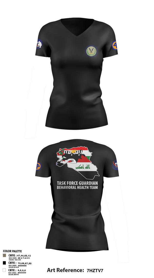 Womens Short Sleeve Vneck Shirt, 44th ICBT, National Guard, Teamtime, Team time, sublimation, custom sports apparel, team uniforms, spirit wear, spiritwear, sports uniforms, custom shirts, team store, custom team store, fundraiser sports, apparel fundraiser
