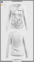 TYWLS Phoenix 36256205 Women's Long Sleeve V-neck Shirt - 3