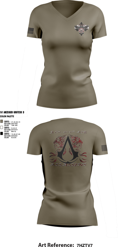 404 ASB 69680757 Women's Short Sleeve V-neck Shirt - 1