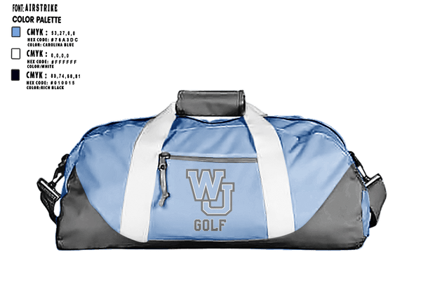 Duffle Bag, West Jordan High School Golf, Golf, Teamtime, Team time, sublimation, custom sports apparel, team uniforms, spirit wear, spiritwear, sports uniforms, custom shirts, team store, custom team store, fundraiser sports, apparel fundraiser