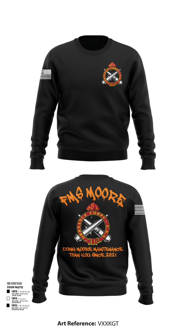 Crew Neck Sweatshirt, FMS Moore, Army, Teamtime, Team time, sublimation, custom sports apparel, team uniforms, spirit wear, spiritwear, sports uniforms, custom shirts, team store, custom team store, fundraiser sports, apparel fundraiser