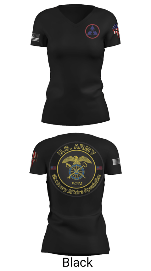 Women's Short Sleeve Vneck Shirt, 54th Quartermaster Company, , Teamtime, Team time, sublimation, custom sports apparel, team uniforms, spirit wear, spiritwear, sports uniforms, custom shirts, team store, custom team store, fundraiser sports, apparel fundraiser