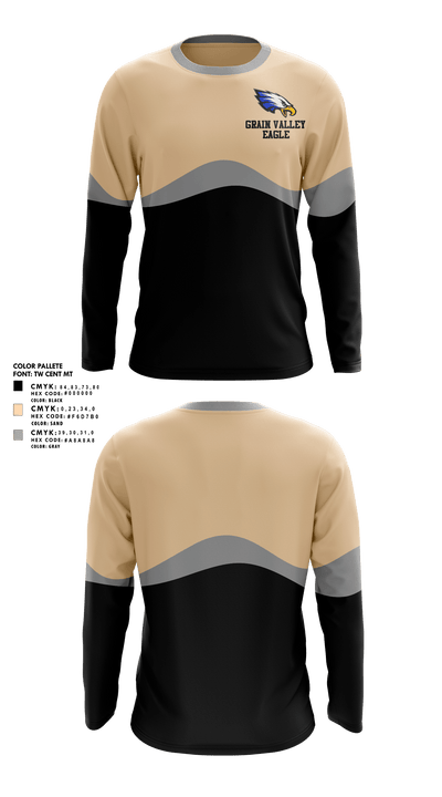 Grain valley eagle 49798291 Long Sleeve Performance Shirt 1