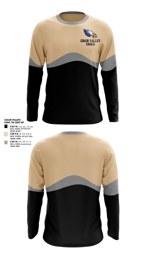 Long Sleeve Performance Shirt, Grain valley eagle, Track & Field, Teamtime, Team time, sublimation, custom sports apparel, team uniforms, spirit wear, spiritwear, sports uniforms, custom shirts, team store, custom team store, fundraiser sports, apparel fundraiser