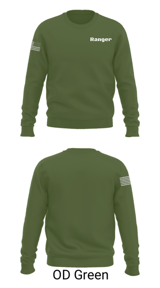 Crew Neck Sweatshirt, Ranger, Army, Teamtime, Team time, sublimation, custom sports apparel, team uniforms, spirit wear, spiritwear, sports uniforms, custom shirts, team store, custom team store, fundraiser sports, apparel fundraiser