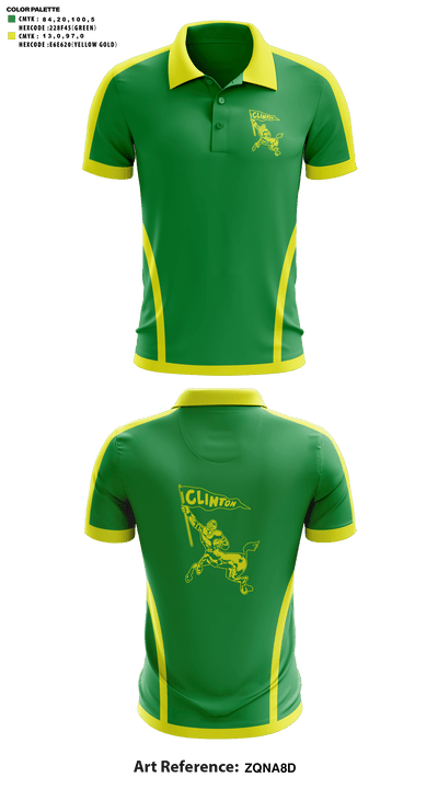 Clinton High School Golf 47390038 Short Sleeve Performance Polo - 41
