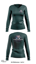 Malevolent Mouse Productions Women's Long Sleeve V-neck Shirt - 107