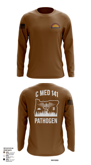 Long Sleeve Performance Shirt, C MED 141, National Guard, Teamtime, Team time, sublimation, custom sports apparel, team uniforms, spirit wear, spiritwear, sports uniforms, custom shirts, team store, custom team store, fundraiser sports, apparel fundraiser