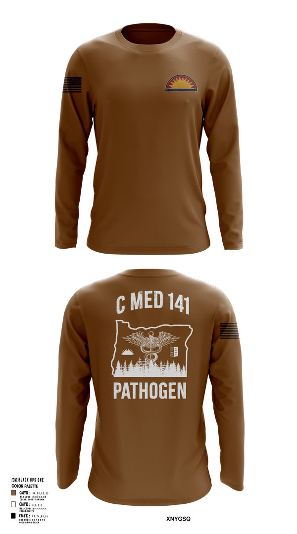 Long Sleeve Performance Shirt, C MED 141, National Guard, Teamtime, Team time, sublimation, custom sports apparel, team uniforms, spirit wear, spiritwear, sports uniforms, custom shirts, team store, custom team store, fundraiser sports, apparel fundraiser