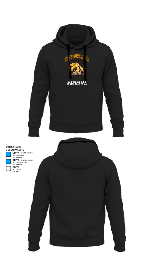 Hoodie, Kenton Ridge High School Volleyball, Women's Volleyball, Teamtime, Team time, sublimation, custom sports apparel, team uniforms, spirit wear, spiritwear, sports uniforms, custom shirts, team store, custom team store, fundraiser sports, apparel fundraiser