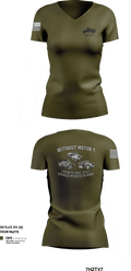 2d battalion, 6th marines 87916095 Women's Short Sleeve V-neck Shirt - 251