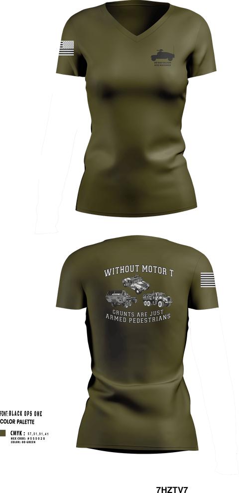 Womens Short Sleeve Vneck Shirt, 2d battalion, 6th marines, Marines, Teamtime, Team time, sublimation, custom sports apparel, team uniforms, spirit wear, spiritwear, sports uniforms, custom shirts, team store, custom team store, fundraiser sports, apparel fundraiser