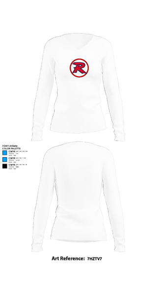 Womens Long Sleeve Vneck Shirt, Richland High School Dance, Spirit Store, Teamtime, Team time, sublimation, custom sports apparel, team uniforms, spirit wear, spiritwear, sports uniforms, custom shirts, team store, custom team store, fundraiser sports, apparel fundraiser