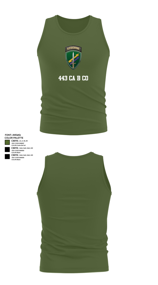 Tank Top, 443 CA B Co, , Teamtime, Team time, sublimation, custom sports apparel, team uniforms, spirit wear, spiritwear, sports uniforms, custom shirts, team store, custom team store, fundraiser sports, apparel fundraiser
