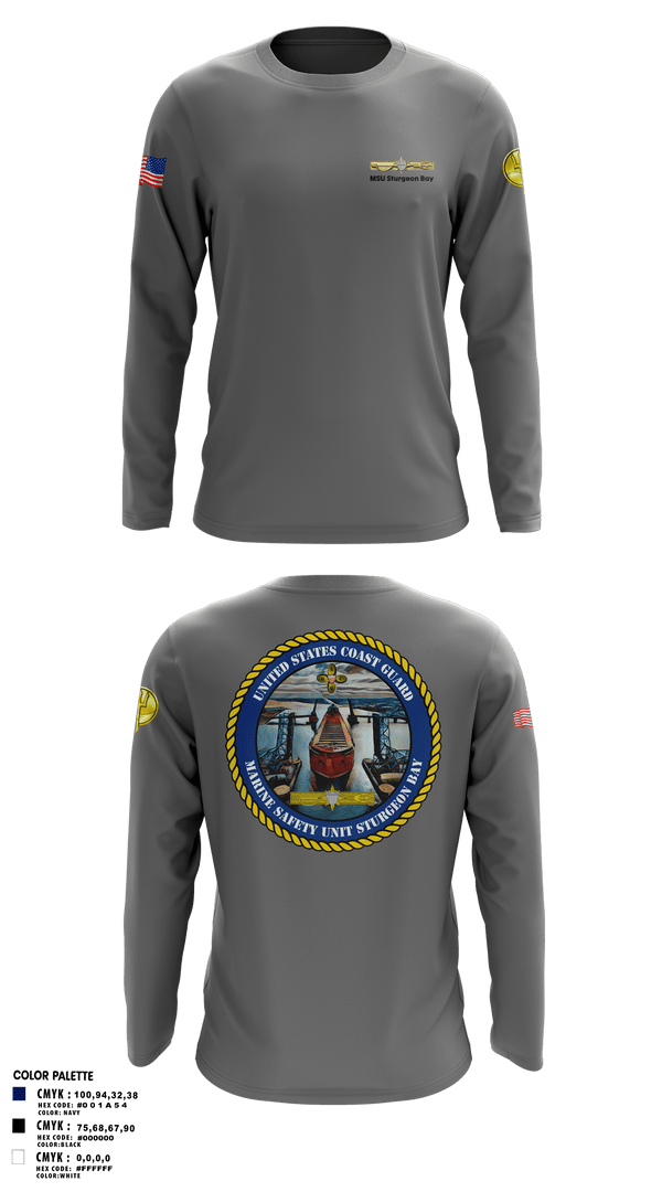 Long Sleeve Performance Shirt, MSU Sturgeon Bay, Coast Guard, Teamtime, Team time, sublimation, custom sports apparel, team uniforms, spirit wear, spiritwear, sports uniforms, custom shirts, team store, custom team store, fundraiser sports, apparel fundraiser