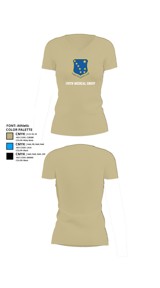 Womens Short Sleeve Vneck Shirt, 176th Medical Group, , Teamtime, Team time, sublimation, custom sports apparel, team uniforms, spirit wear, spiritwear, sports uniforms, custom shirts, team store, custom team store, fundraiser sports, apparel fundraiser