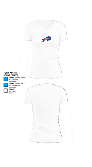 Women's Short Sleeve Vneck Shirt, Keystone Bills Football and Cheer, Football, Teamtime, Team time, sublimation, custom sports apparel, team uniforms, spirit wear, spiritwear, sports uniforms, custom shirts, team store, custom team store, fundraiser sports, apparel fundraiser