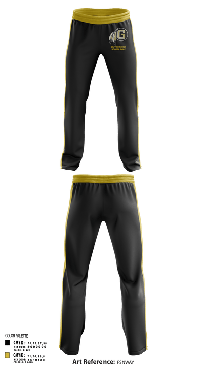 Gaffney High School Golf 40140863 Sweatpants - 122