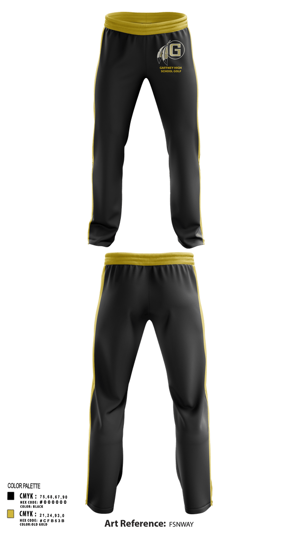 Sweatpants, Gaffney High School Golf, Golf, Teamtime, Team time, sublimation, custom sports apparel, team uniforms, spirit wear, spiritwear, sports uniforms, custom shirts, team store, custom team store, fundraiser sports, apparel fundraiser