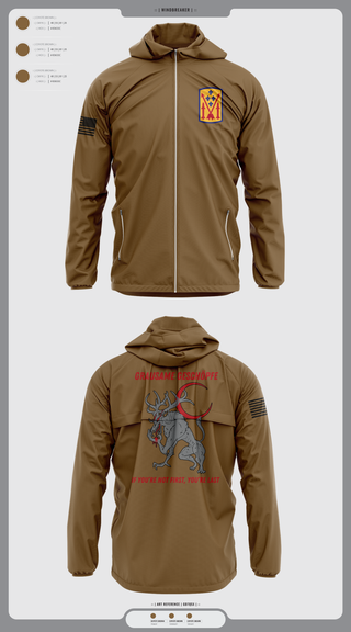 Windbreaker, Bravo 1-57 ADAR, Army, Teamtime, Team time, sublimation, custom sports apparel, team uniforms, spirit wear, spiritwear, sports uniforms, custom shirts, team store, custom team store, fundraiser sports, apparel fundraiser