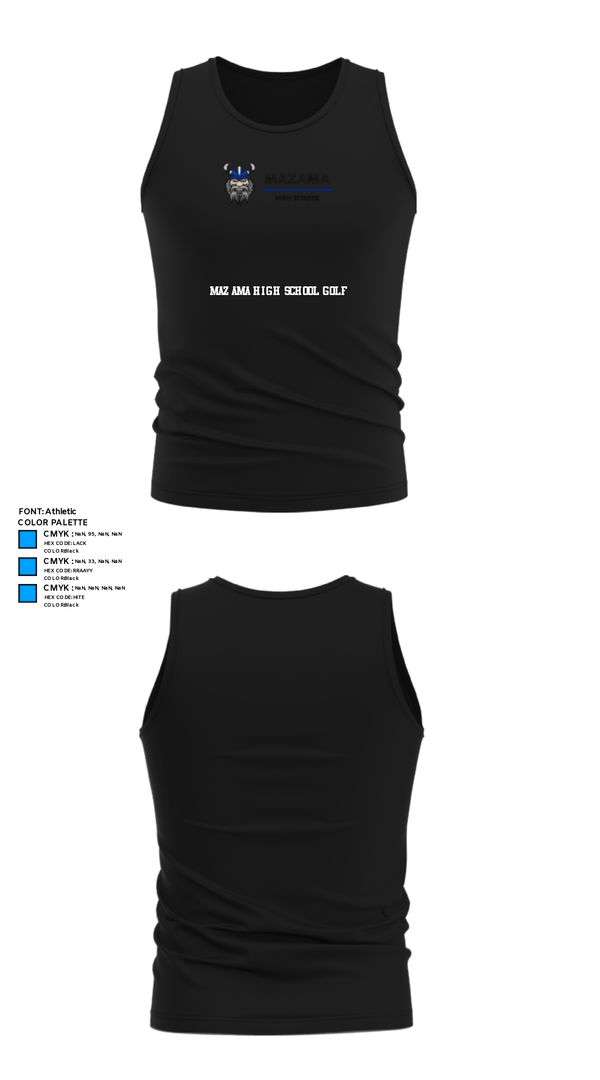 Tank Top, Mazama High School Golf, Golf, Teamtime, Team time, sublimation, custom sports apparel, team uniforms, spirit wear, spiritwear, sports uniforms, custom shirts, team store, custom team store, fundraiser sports, apparel fundraiser