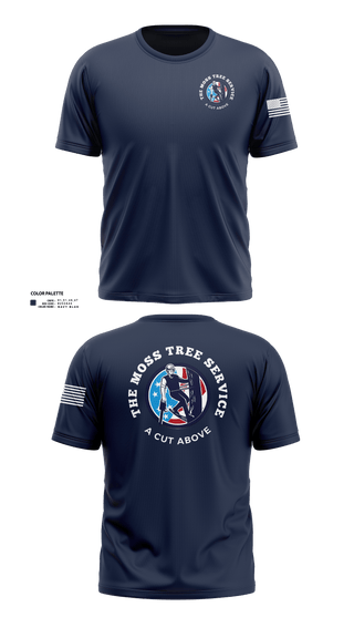 Old School Cotton Feel Shirt, The Moss Tree Service, , Teamtime, Team time, sublimation, custom sports apparel, team uniforms, spirit wear, spiritwear, sports uniforms, custom shirts, team store, custom team store, fundraiser sports, apparel fundraiser