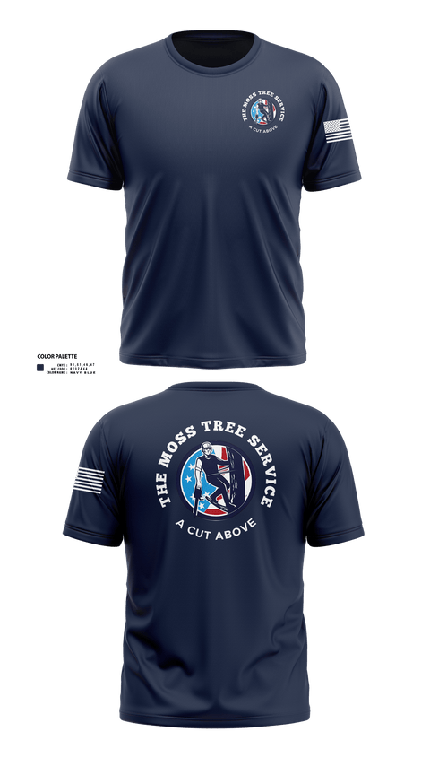Old School Cotton Feel Shirt, The Moss Tree Service, , Teamtime, Team time, sublimation, custom sports apparel, team uniforms, spirit wear, spiritwear, sports uniforms, custom shirts, team store, custom team store, fundraiser sports, apparel fundraiser