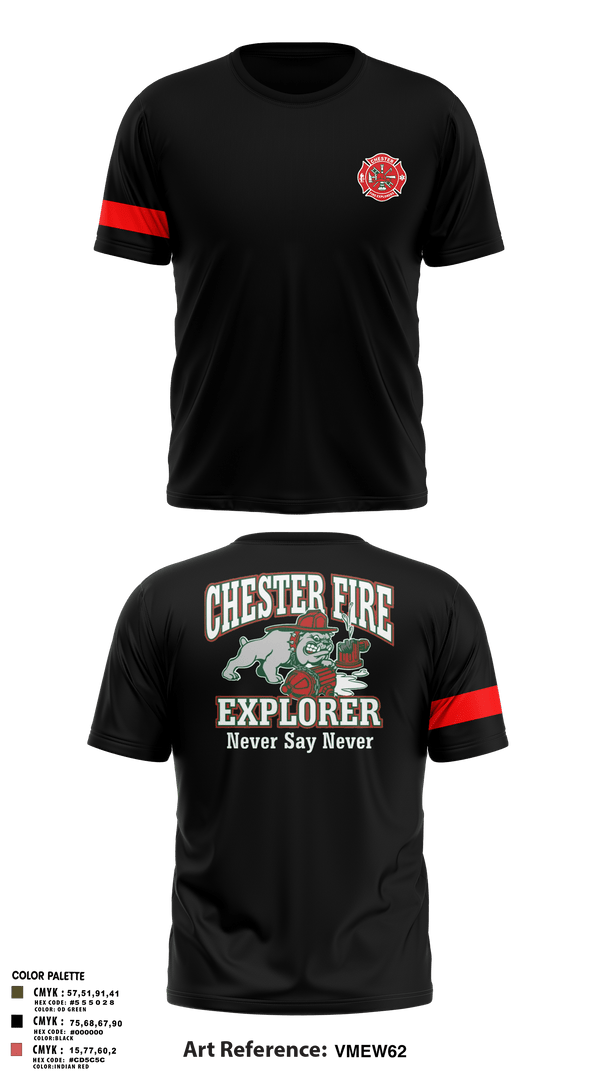 Short Sleeve Performance Shirt, Chester fire explorers, Fire Department, Teamtime, Team time, sublimation, custom sports apparel, team uniforms, spirit wear, spiritwear, sports uniforms, custom shirts, team store, custom team store, fundraiser sports, apparel fundraiser
