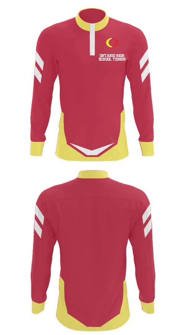 Quarter Zip Jacket, Ontario High School Tennis, Tennis, Teamtime, Team time, sublimation, custom sports apparel, team uniforms, spirit wear, spiritwear, sports uniforms, custom shirts, team store, custom team store, fundraiser sports, apparel fundraiser
