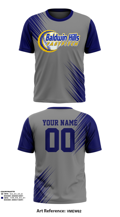BALDWIN HILLS Softball 1733077 Short Sleeve Performance Shirt - 2