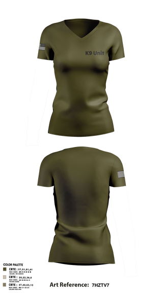 Womens Short Sleeve Vneck Shirt, K9 Unit, , Teamtime, Team time, sublimation, custom sports apparel, team uniforms, spirit wear, spiritwear, sports uniforms, custom shirts, team store, custom team store, fundraiser sports, apparel fundraiser